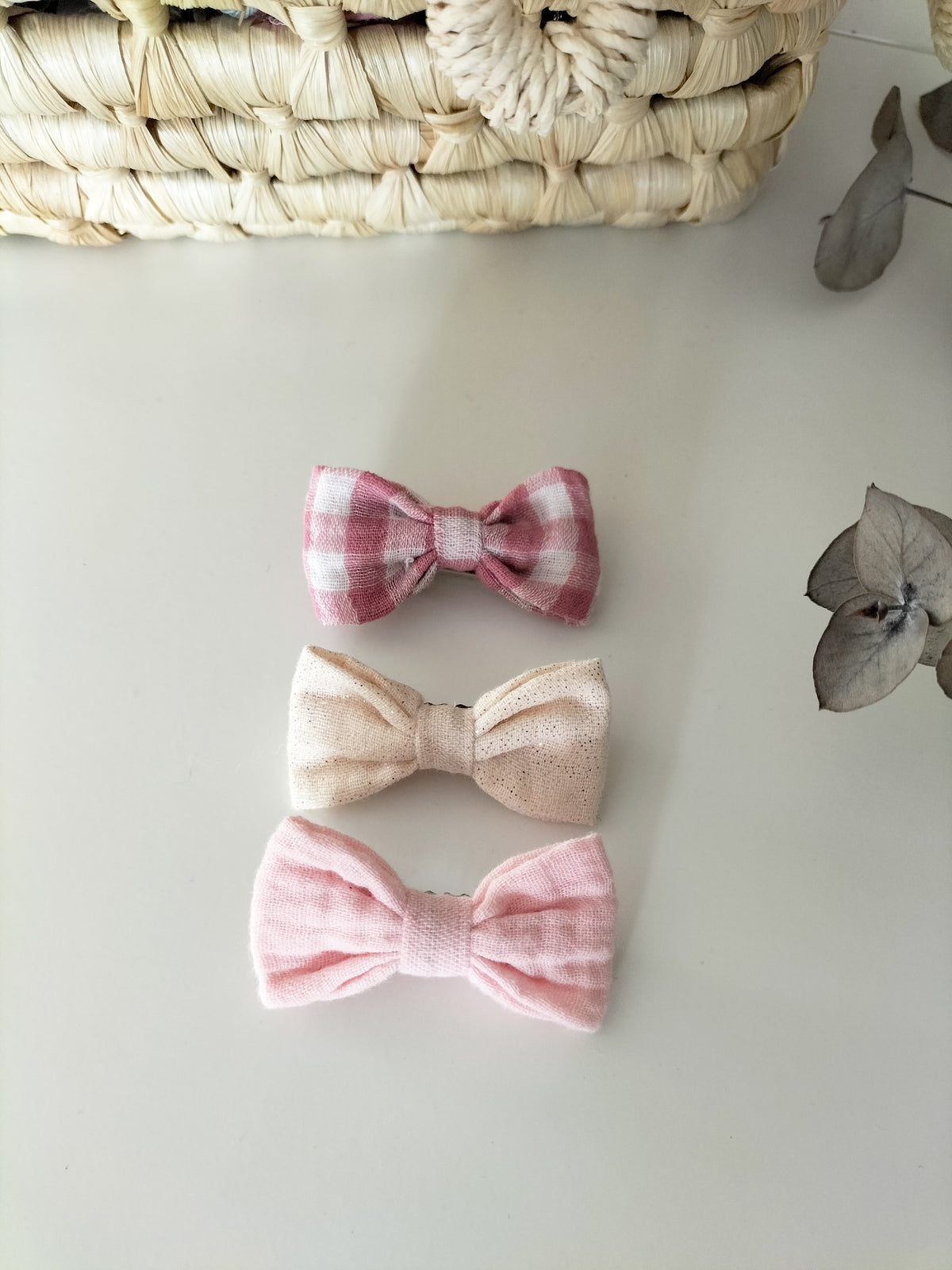 Lot de 3 barrettes en stock