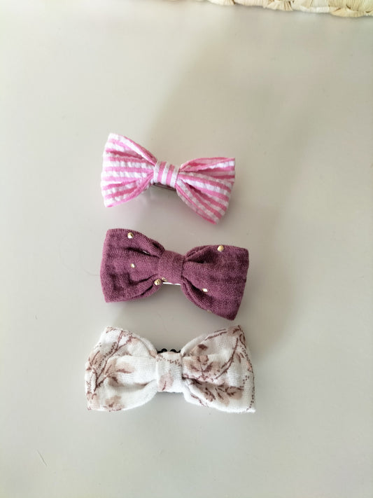 Lot de 3 barrettes en stock