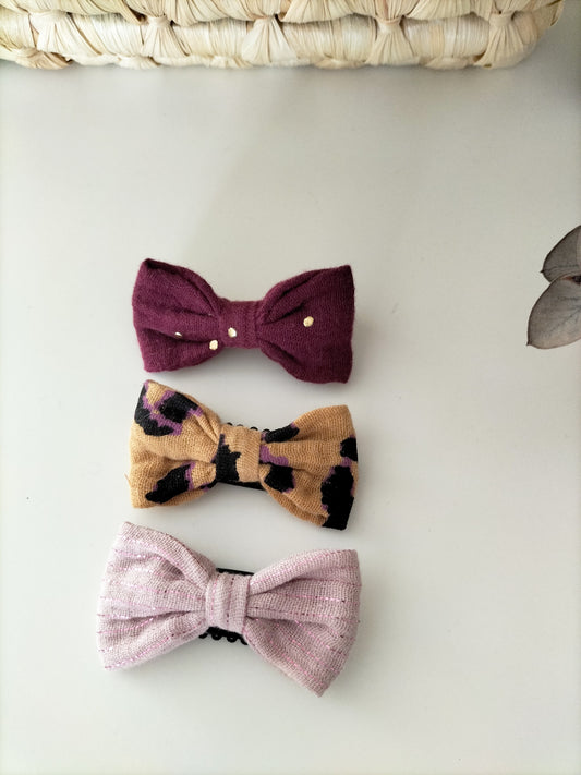 Lot de 3 barrettes en stock